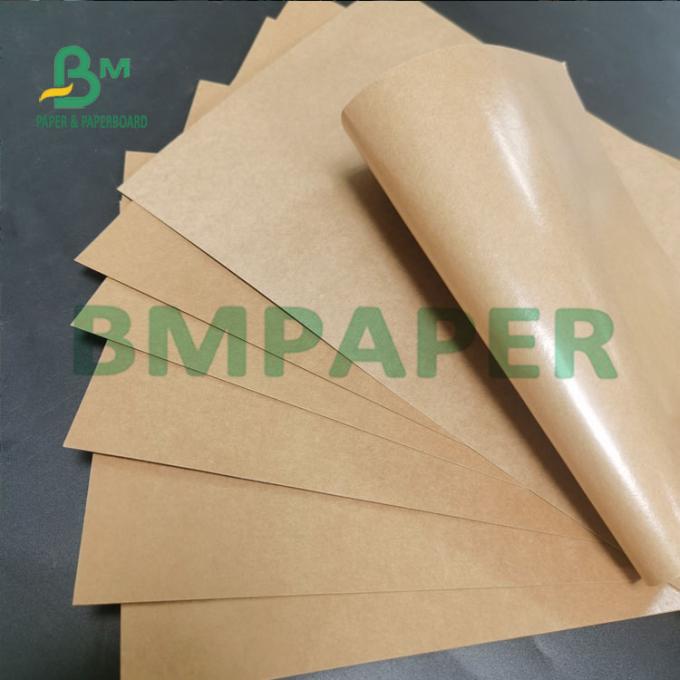 300g + 15g PE Coating ฟู้ดเกรด Wrapping Brown Kraft Paper For Packaging