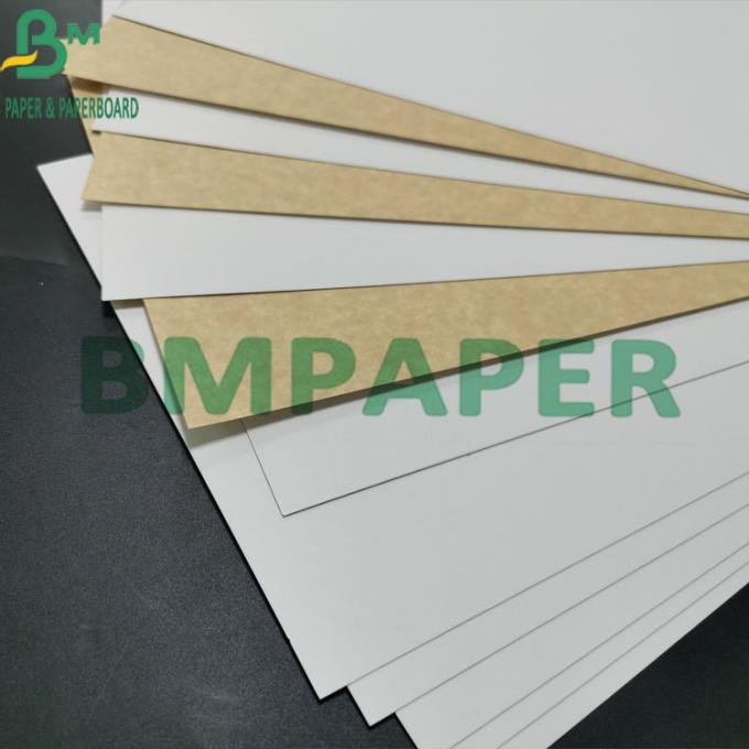 Virgin Pulp 325gsm ฟู้ดเกรด Kraft Paper White Coated with Brown Back