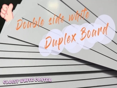 กระดาษแข็งสีขาว 1 มม. 540 แกรม สองด้าน กระดานดูเพล็กซ์เคลือบสีขาว