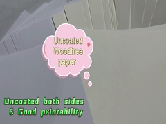 กระดาษออฟเฟสต์แบบไม่มีไม้ กระดาษผูกพันธมิตรกระดาษออฟเฟสต์สีขาว