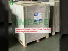 กระดาษกระดาษผงสีน้ําตาล 2.0mm 2.5mm หลังสีเทา 100% กระดาษกระดาษกระดาษกล่อง