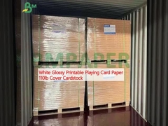 กระดาษไพ่เล่นสีขาวกระจ่างกระจ่างกระจก