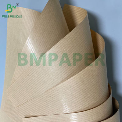 ม้วนกระดาษคราฟท์สีน้ำตาลลายริ้ว 40GSM 50GSM 60GSM ขนาด 750MM 1000MM