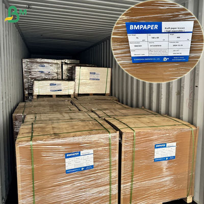 75 กรัม 80 กรัม ถุงกระดาษครัฟท์สีน้ําตาล สําหรับถุงซีเมนต์ 65 x 100 ซม.