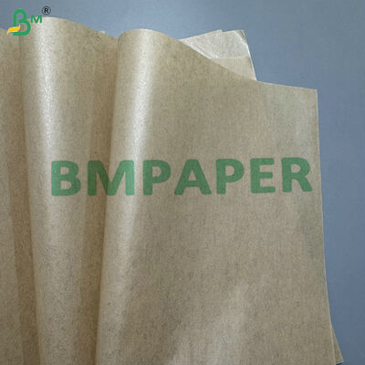 Oil Resistant 45gsm + 6g 8g 10g PE Brown Kraft Paper Roll for Cutlery Wrapping