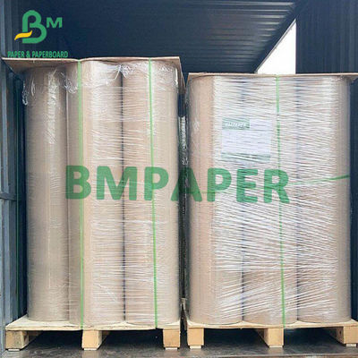 40gsm 70gsm BKP Sack Kraft Paper สำหรับถุงบรรจุอาหารสีน้ำตาลกว้าง 0.5m - 2.5m