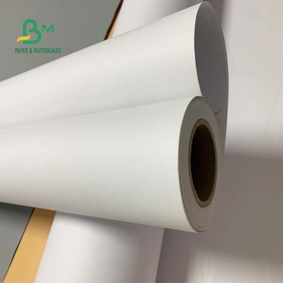 92 ความสว่าง 24'' x 300ft 20lb กระดาษปอนด์ CAD ม้วนสีขาวไม่เคลือบผิว