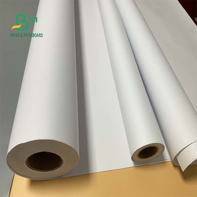 92 ความสว่าง 24'' x 300ft 20lb กระดาษปอนด์ CAD ม้วนสีขาวไม่เคลือบผิว