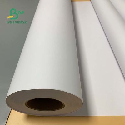 92 ความสว่าง 24'' x 300ft 20lb กระดาษปอนด์ CAD ม้วนสีขาวไม่เคลือบผิว