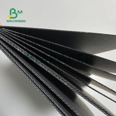 EF Flute กระดาษลูกฟูกสีดำกระดาษแข็ง 110gsm 120gsm 150gsm ความหนา