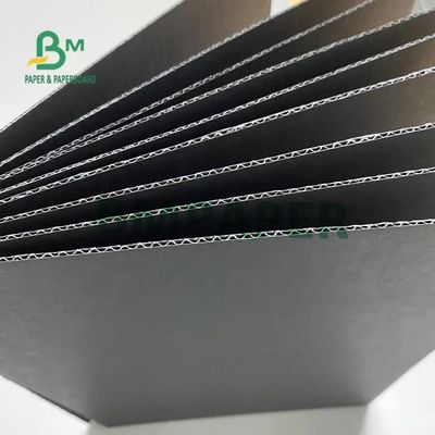EF Flute กระดาษลูกฟูกสีดำกระดาษแข็ง 110gsm 120gsm 150gsm ความหนา