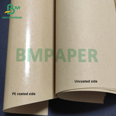 กระดาษสต็อกถ้วยเคลือบ PE เดี่ยว, กระดาษคราฟท์สีน้ำตาล 70g + 15g PE ฟู้ดเกรด
