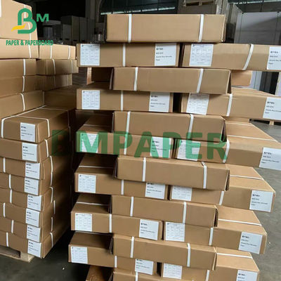 กระดาษพล็อตเตอร์ CAD ม้วนกระดาษสีขาว 20 ปอนด์พร้อม 24 &quot;30&quot; 36 &quot;× 50 หลา