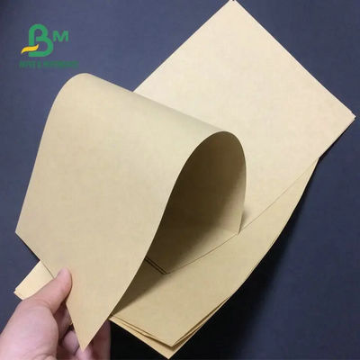 แผ่นกระดาษคราฟท์สีน้ำตาลกันน้ำมันม้วนกระดาษเคลือบ PE สำหรับห่ออาหาร 70gsm 80gsm 90gsm