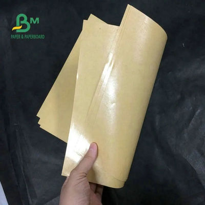 แผ่นกระดาษคราฟท์สีน้ำตาลกันน้ำมันม้วนกระดาษเคลือบ PE สำหรับห่ออาหาร 70gsm 80gsm 90gsm