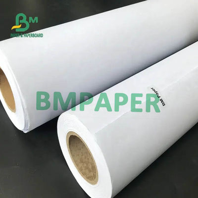 OEM ODM กระดาษพล็อตเตอร์สีขาวม้วนไม่เคลือบผิว 60gram 80gram 100gram สำหรับโรงงานตัดเย็บเสื้อผ้า