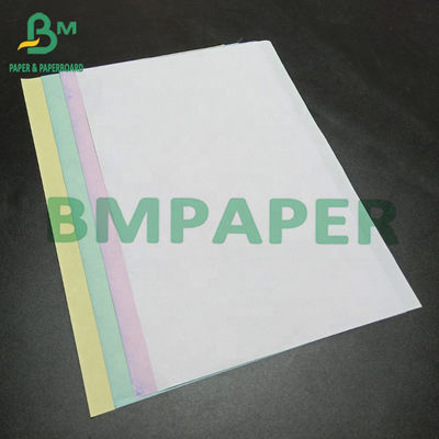 50g 55g แผ่นกระดาษสำเนาไร้คาร์บอนสีสันสดใสสำหรับการพิมพ์ใบแจ้งหนี้