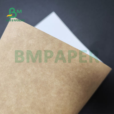 250gsm 300gsm C1S Kraft Back Coated Duplex Board สำหรับกล่องสลัดอาหารปลอดภัย