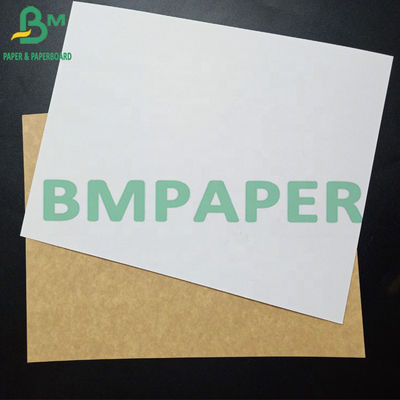 กระดาษตู้แช่แข็งปลอดสารพิษม้วนกระดาษคราฟท์สีขาวเคลือบด้านหนึ่งด้านหลังสีน้ำตาล