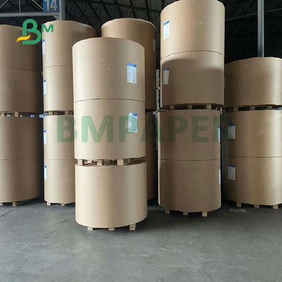 กระดาษคราฟท์สีขาวบริสุทธิ์ม้วน 24 X 35 นิ้ว 150gsm 170gsm 190gsm สำหรับถุงกระดาษ