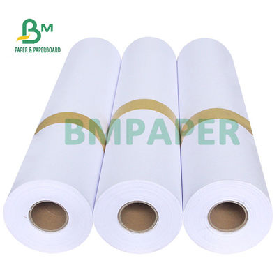 20lb Papel Plotter Inkjet สำหรับเครื่องพิมพ์หน้ากว้าง 24'' 36'' x 50m Sharp Image