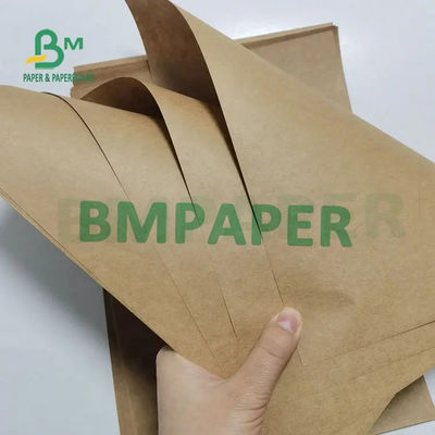 แผ่นกระดาษคราฟท์สีน้ำตาลเข้มความแข็งแรงสูง 80gsm 90gsm สำหรับถุงจัดส่ง