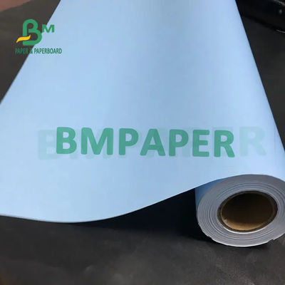 80gsm 20lb ด้านเดียว / สองด้านกระดาษพล็อตเตอร์สีฟ้าพิมพ์ดิจิตอลม้วน