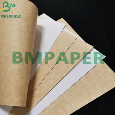 กระดาษคราฟท์สีขาวเคลือบอาหาร 300 แกรมพร้อมด้านหลังสีน้ำตาลสำหรับบรรจุอาหาร
