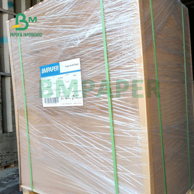 250gsm - 400gsm กระดาษคราฟท์สีน้ำตาลบริสุทธิ์สำหรับกล่องอาหารจานด่วนมีความแข็งแรงดี