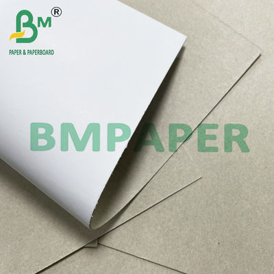 300GSM 400GSM กระดาษเคลือบ Duplex Board กระดาษรีไซเคิลสีขาวพร้อมด้านหลังสีเทาสำหรับหนังสือไฟล์