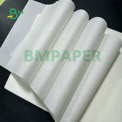 ม้วนกระดาษ Greaseproof เคลือบสีขาว 30gsm 35gsm 40gsm สำหรับห่อแฮมเบอร์เกอร์
