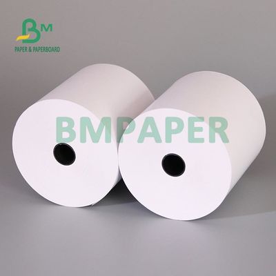 ม้วนกระดาษเครื่องพิมพ์ความร้อน 65 แกรม BPA ฟรีสำหรับใบเสร็จแคชเชียร์ 80 มม. 57 มม