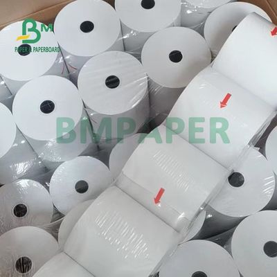 ม้วนกระดาษเครื่องพิมพ์ความร้อน 65 แกรม BPA ฟรีสำหรับใบเสร็จแคชเชียร์ 80 มม. 57 มม
