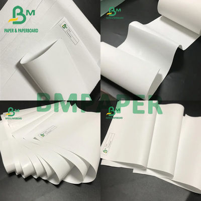 กระดาษพิมพ์ความร้อน 70gsm 55gsm 48gsm จอแสดงผลสีดำม้วนสีขาว 790 มม