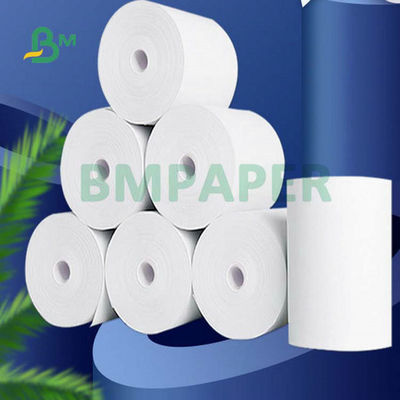 55gr 80x80mm 57x40mm เครื่องบันทึกเงินสดม้วนกระดาษความร้อนสำหรับ POS ของธนาคาร