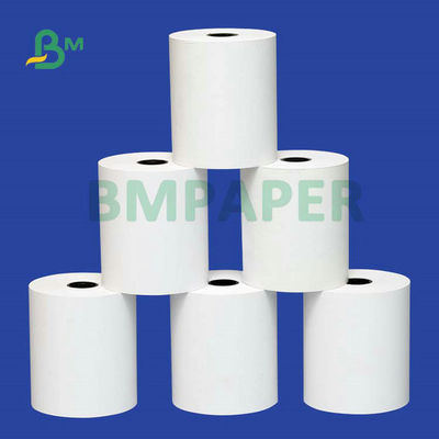 55gr 80x80mm 57x40mm เครื่องบันทึกเงินสดม้วนกระดาษความร้อนสำหรับ POS ของธนาคาร