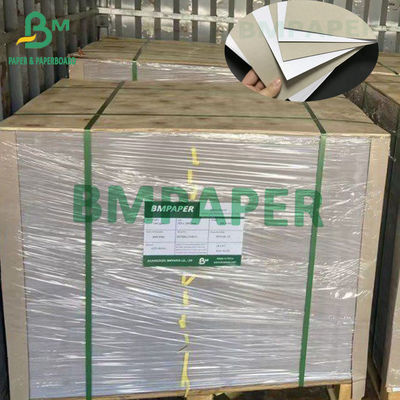 กระดาษด้านหลังสีเทาสองหน้าด้านสีเทา / ด้านสีขาวกล่องกระดาษแข็ง Blanc 350gsm 400gsm 450gsm