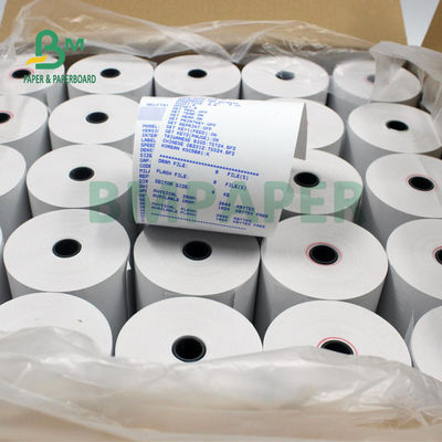 ม้วนกระดาษเครื่องพิมพ์ความร้อน 55gsm 60gsm สำหรับเครื่องบันทึกเงินสด 57 x 40มม
