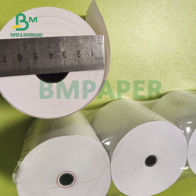 ม้วนกระดาษเครื่องพิมพ์ความร้อน 55gsm 60gsm สำหรับเครื่องบันทึกเงินสด 57 x 40มม