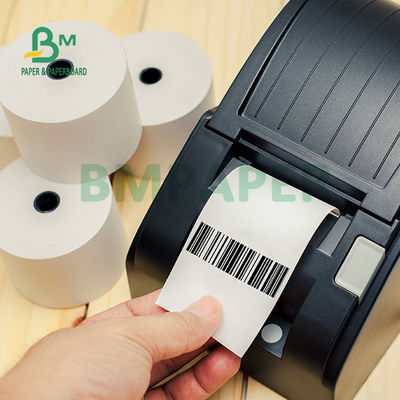 ม้วนกระดาษเครื่องพิมพ์ความร้อน 55gsm 60gsm สำหรับเครื่องบันทึกเงินสด 57 x 40มม