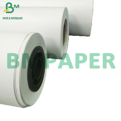 กระดาษ CAD สีขาว 20lb ไม่เคลือบ กระดาษจารึกงานวิศวกรรม กระดาษบอนด์ Roll สําหรับการพิมพ์