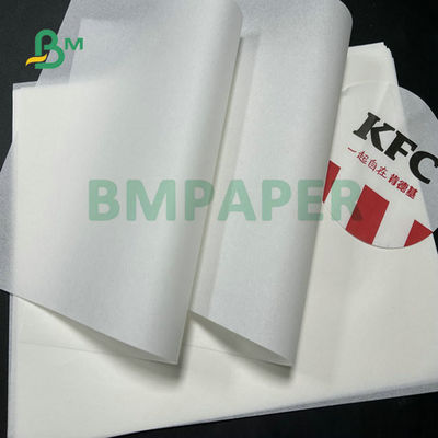 30 กรัม 50 กรัม กระดาษสีขาว 100% เกรดอาหาร กันไขมัน สําหรับแฮมเบิร์ก แผง 11 X 17 นิ้ว