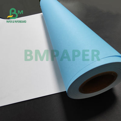 80gr กระดาษสีฟ้าม้วน หลังสีขาว สําหรับ CAD การออกแบบวิศวกรรม 880mm X 150m 3' หลัก