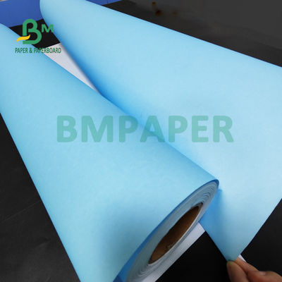 80gr กระดาษสีฟ้าม้วน หลังสีขาว สําหรับ CAD การออกแบบวิศวกรรม 880mm X 150m 3' หลัก