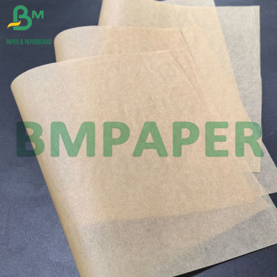 35 กรัม Single Side Glossy MG Golden Brown Ribbed Kraft Paper Roll สําหรับการบรรจุ