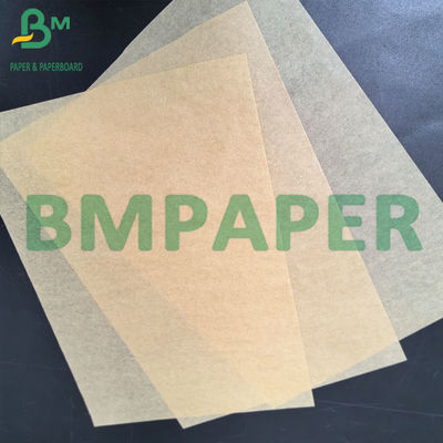 35 กรัม Single Side Glossy MG Golden Brown Ribbed Kraft Paper Roll สําหรับการบรรจุ