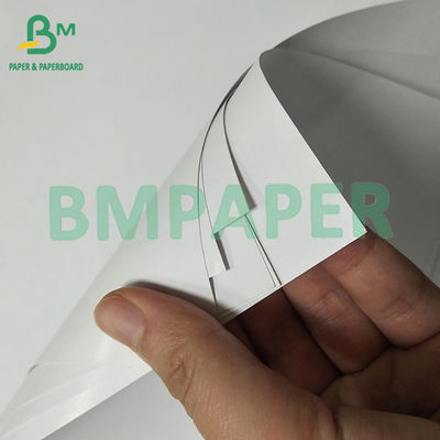 80GSM กระดาษฉลากสีขาวสีเดี่ยวกระจ่างกระจ่างกระจก