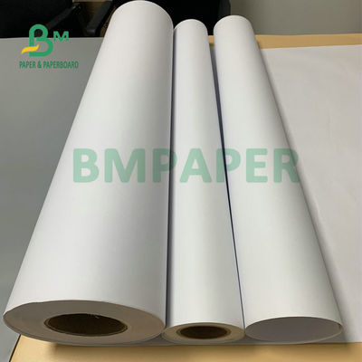 36' X 300ft ผิวเคลือบ 28lb CAD Plotter กระดาษพันธนาการม้วน 3' หลัก