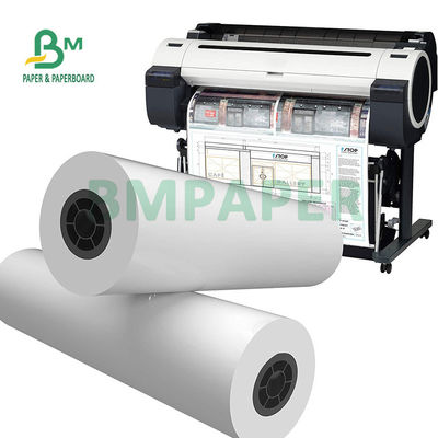 กระดาษบอนด์ขนาดใหญ่ CAD Inkjet Rolls 20lb สําหรับการวาดภาพวิศวกรรม 24' X 150'