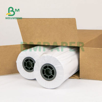 100 กรัม 150 กรัม แมทท์เคลือบ CAD พล็อตเตอร์กระดาษม้วน 24' 36' X 300ft สีหมึก